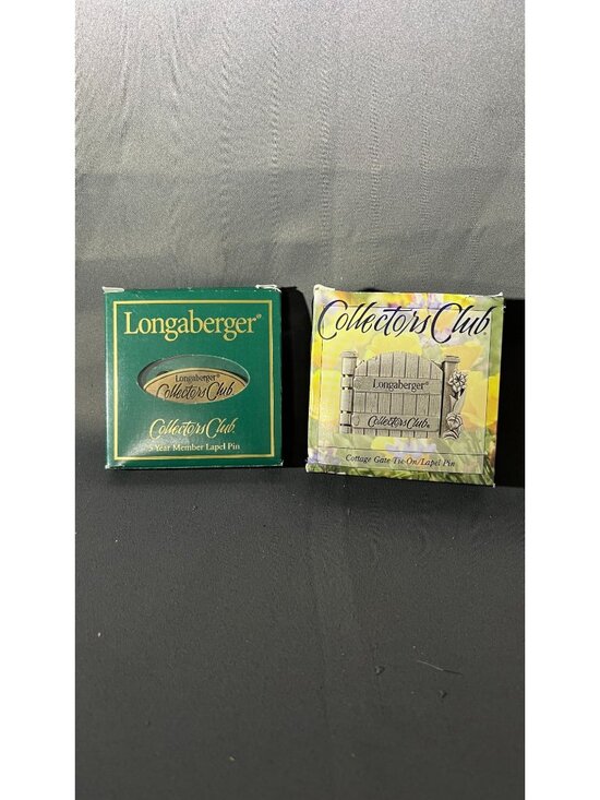 Longaberger Jewelry - Longaberger Collectors Club Lapel Pins 5-Year Member & Cottage Gate